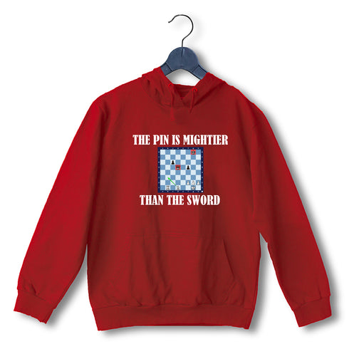 Quirkipedia The pin is mightier than the sword Chess Sports, Hooded SweatShirts
